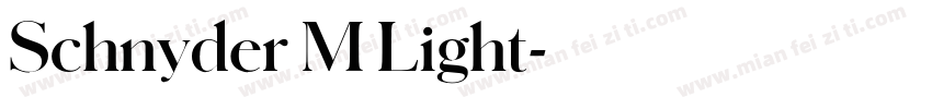 Schnyder M Light字体转换